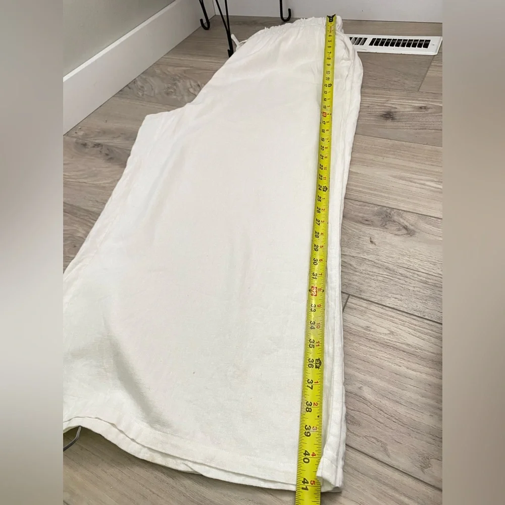 AVA & VIV Plus Size  Pants White‎ Linen Drawstring Pants
Size XXL - Picture 11 of 12